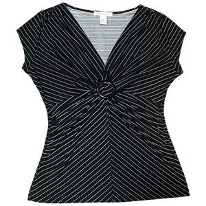White House Black Market Diagonal Stripe Blouse